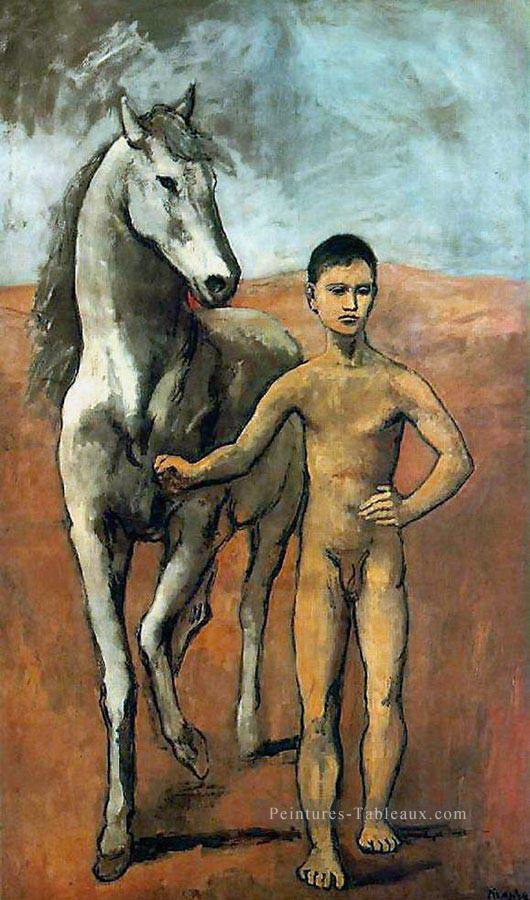 Garçon à la tête d’un cheval 1906 cubistes Peintures à l'huile